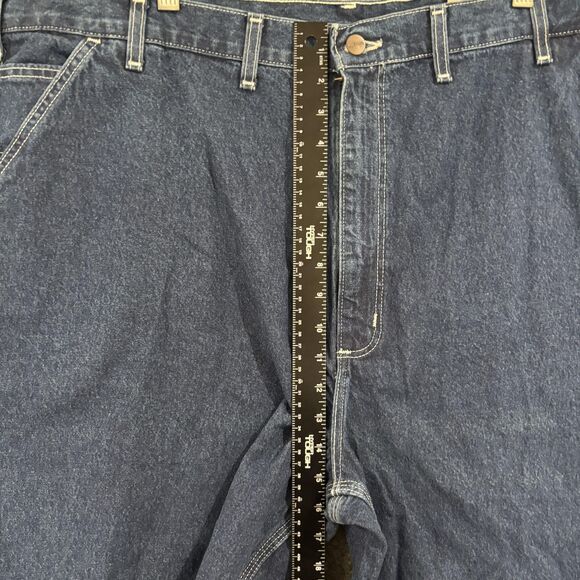 Carhartt Jeans Mens 46x34 Blue Loose Original Fit Work Dungaree Denim Pants - Picture 8 of 12